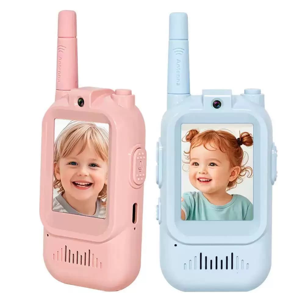 Video Walkie Talkies For Kids With HD Camera, Voice Changer & Screen Display, Rechargeable Long Range Intercom